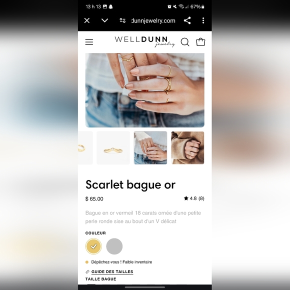 Scarlet gold ring - Picture 3 of 4